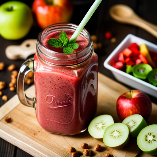 Elma ve Çilekli ev yapımı smoothie Karabuğday 90361